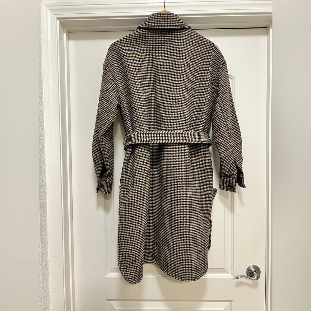 Vero Moda Wool Blend Plaid Coat - Picture 3 of 10